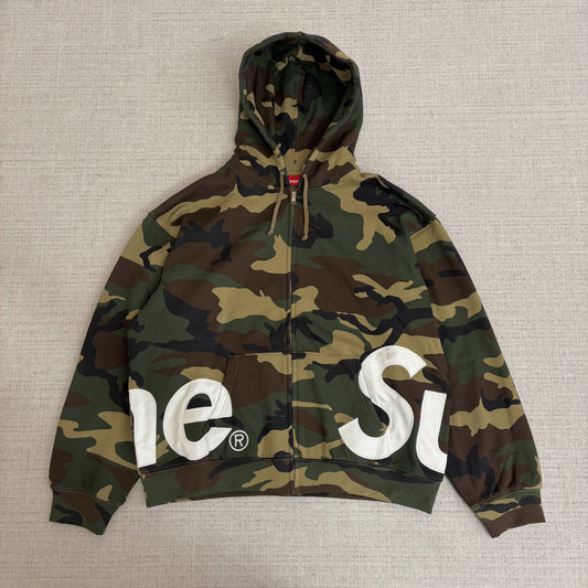 SUP Big Logo Zip Up Hooded Sweatshirt 'Woodland Camo'