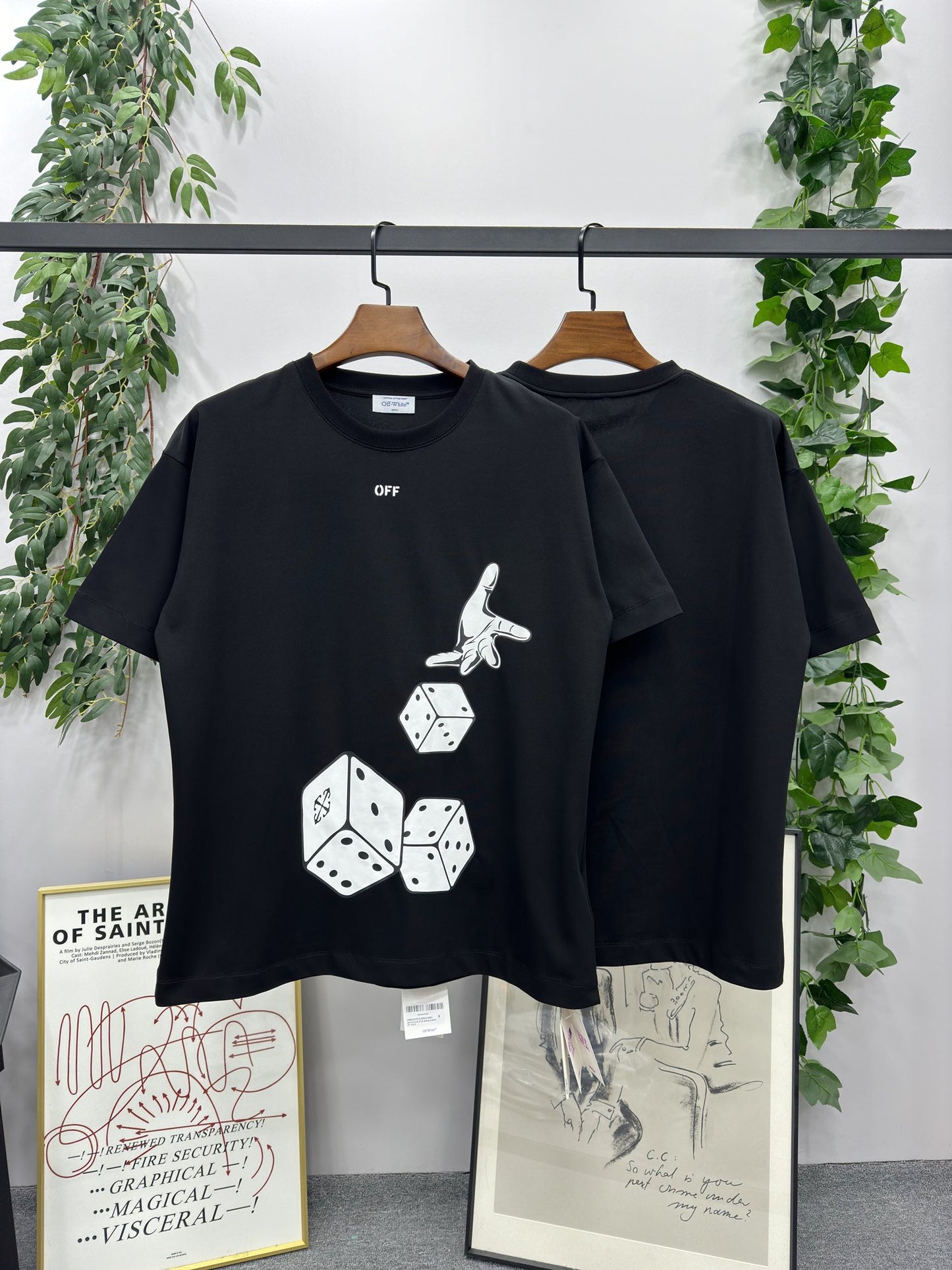 OW black dices skate s/s tee