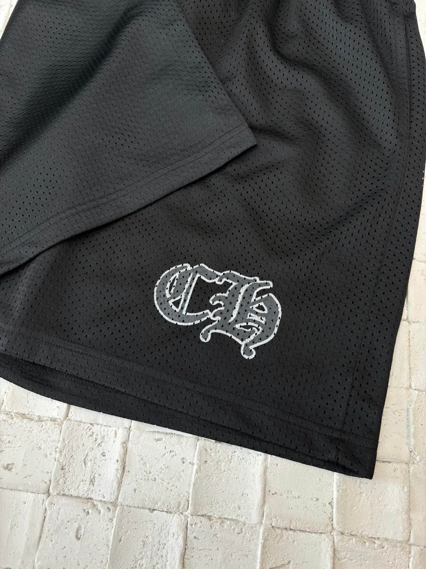 Chrome Hearts Mesh Stadium Football Shorts 'Black'