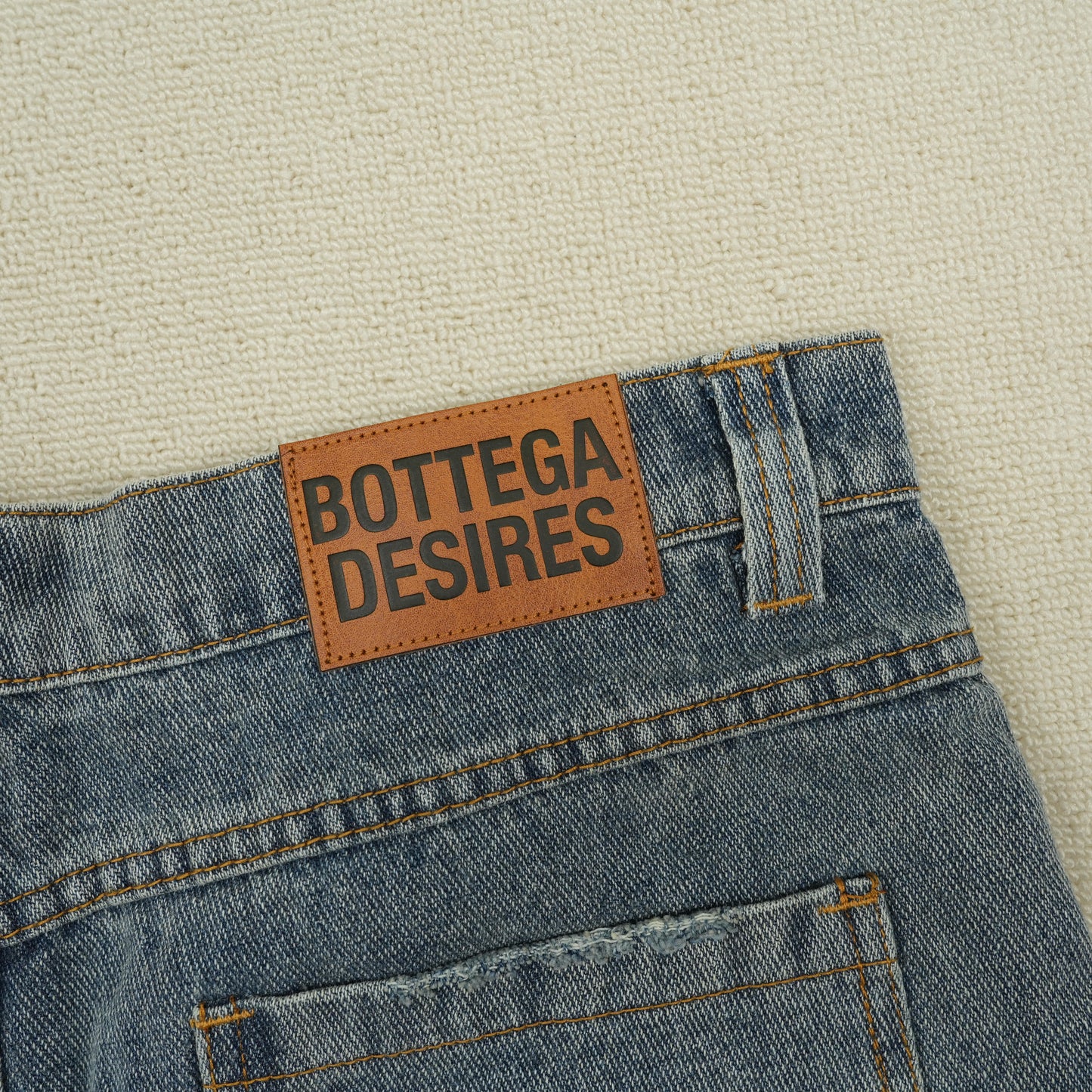 Bottega Desires Denim Shorts Blue