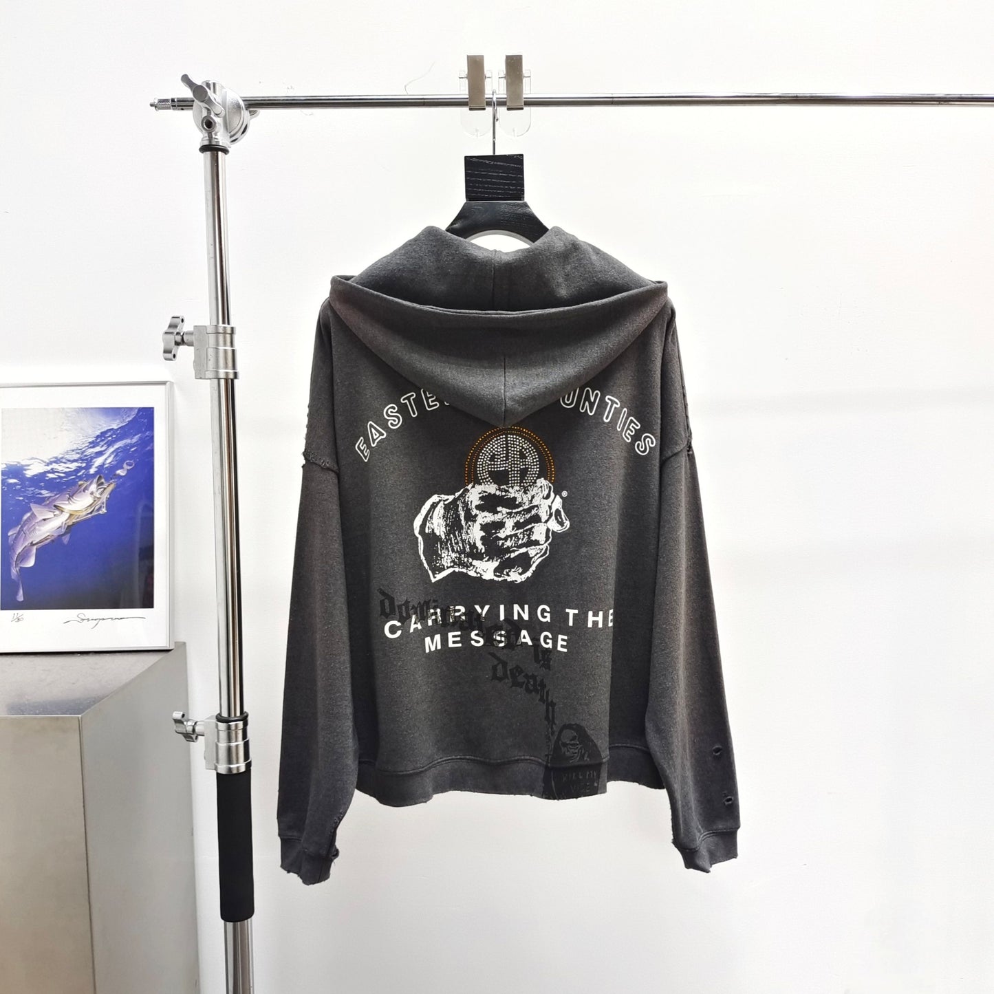 Paly Hollywood Carrying The Message Zip Hooded Sweatshirt 'Black'