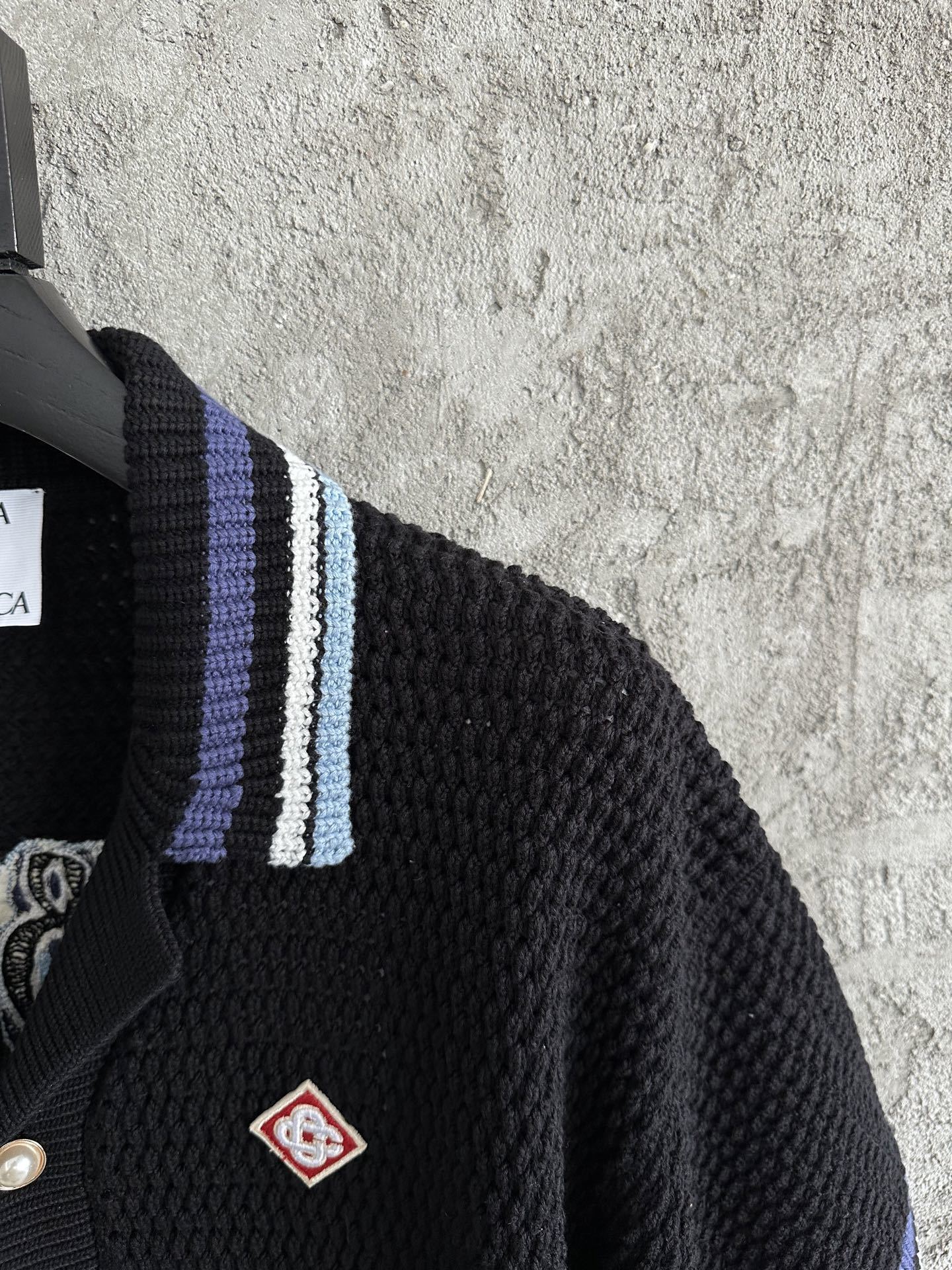 Casablanca Sporty Crochet Shirt 'Black'