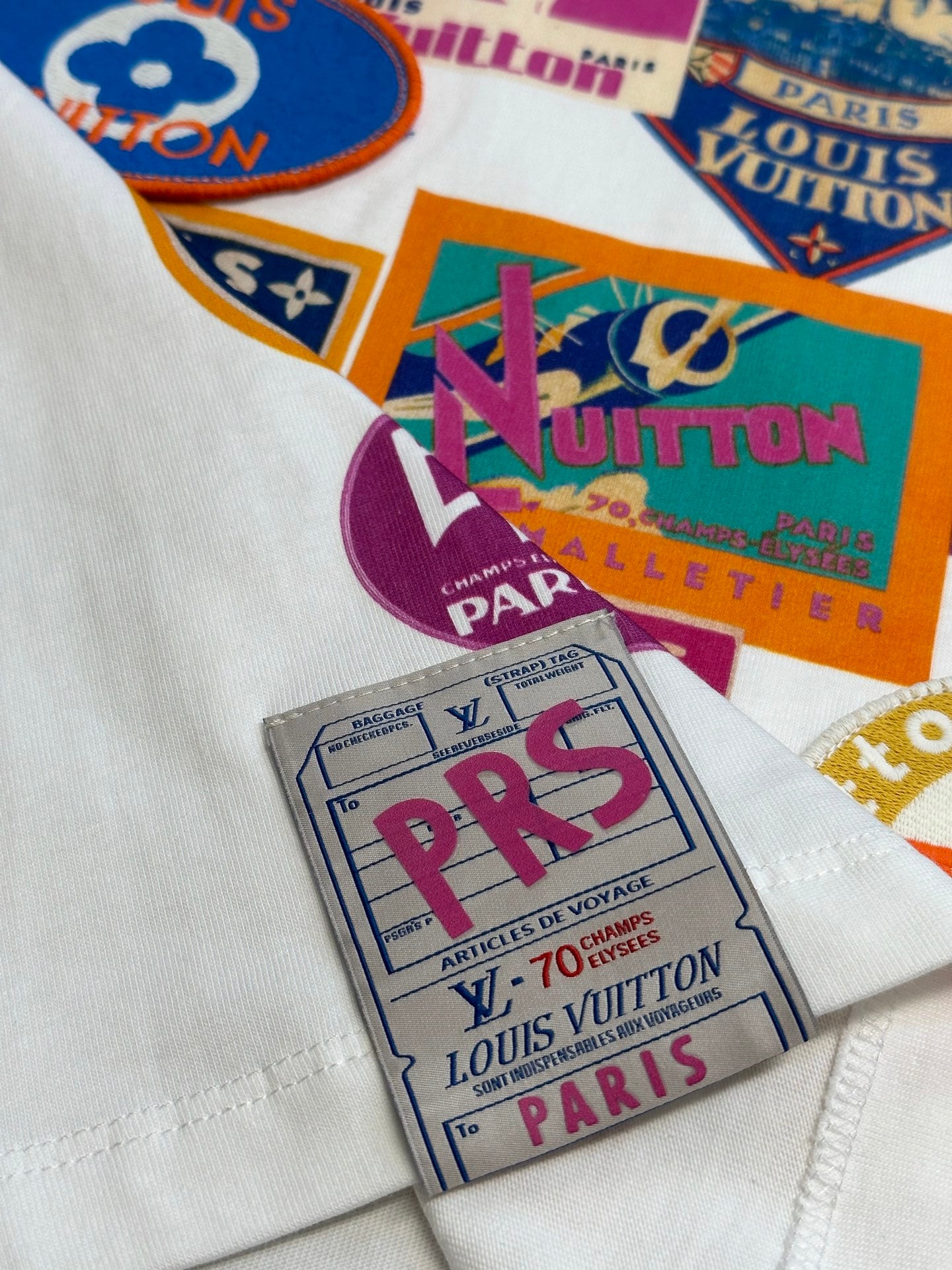LV Travel Patch Print T-Shirt 1AHISO