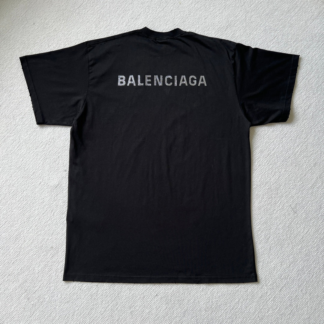 BALENCIAGA BACK T-SHIRT MEDIUM FIT IN BLACK