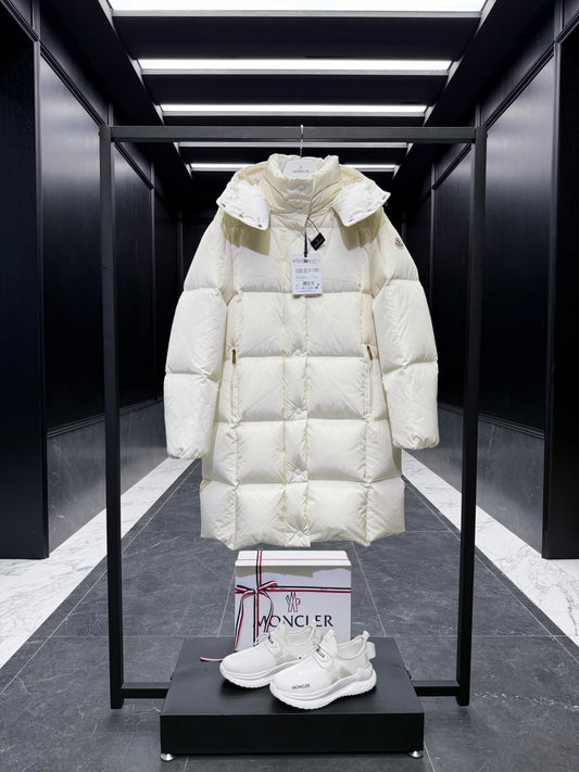 Moncler Cavettaz Hooded Long Down Jacket