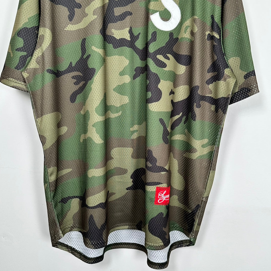 SUP S Logo Baseball Henley 'Woodland Camo'