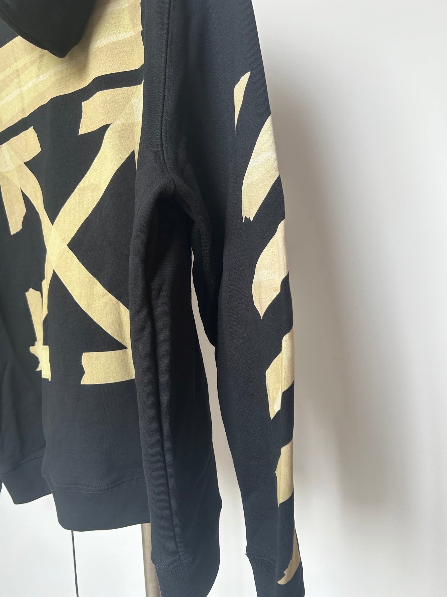Off-White Tape Arrows Over Hoodie 'Black/Beige'