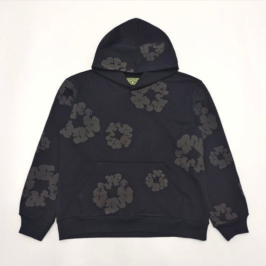Denim Tears Cotton Wreath Hoodie Black Monochrome