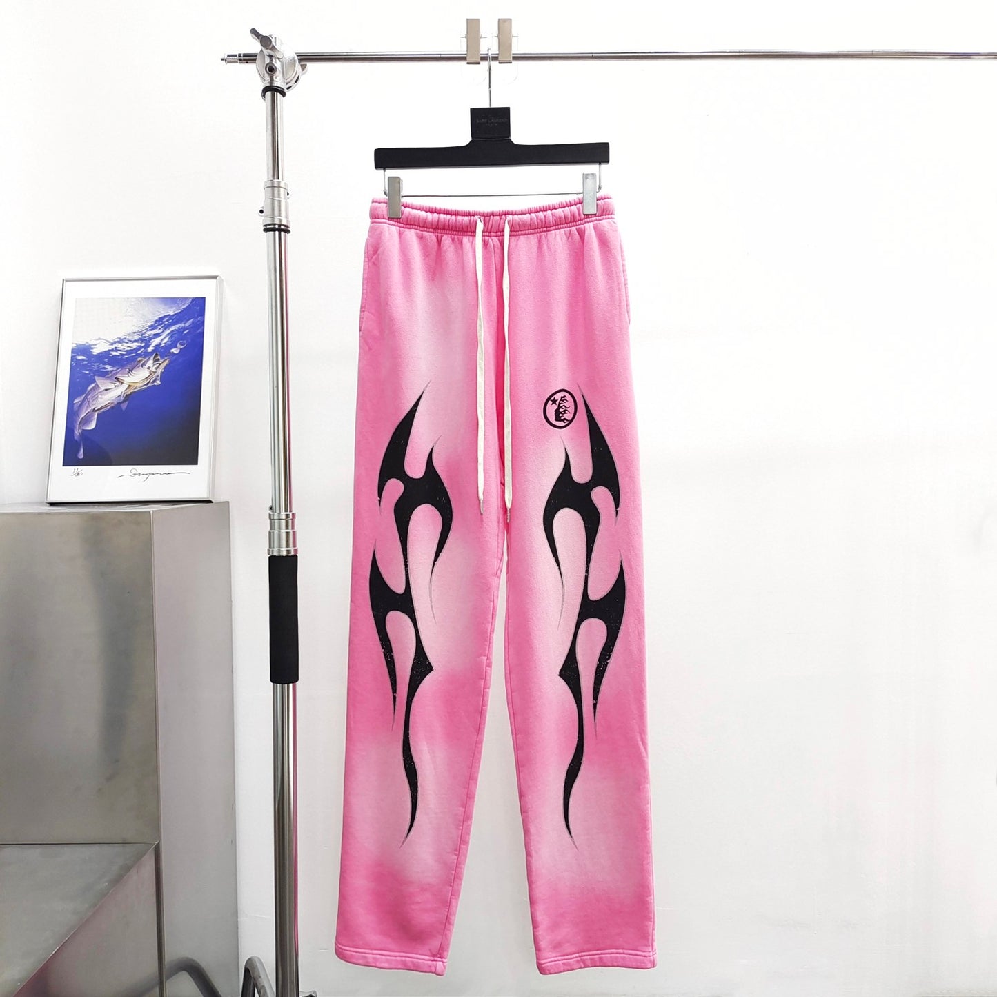 Hellstar Flame Sweatpants 'Pink/Black'