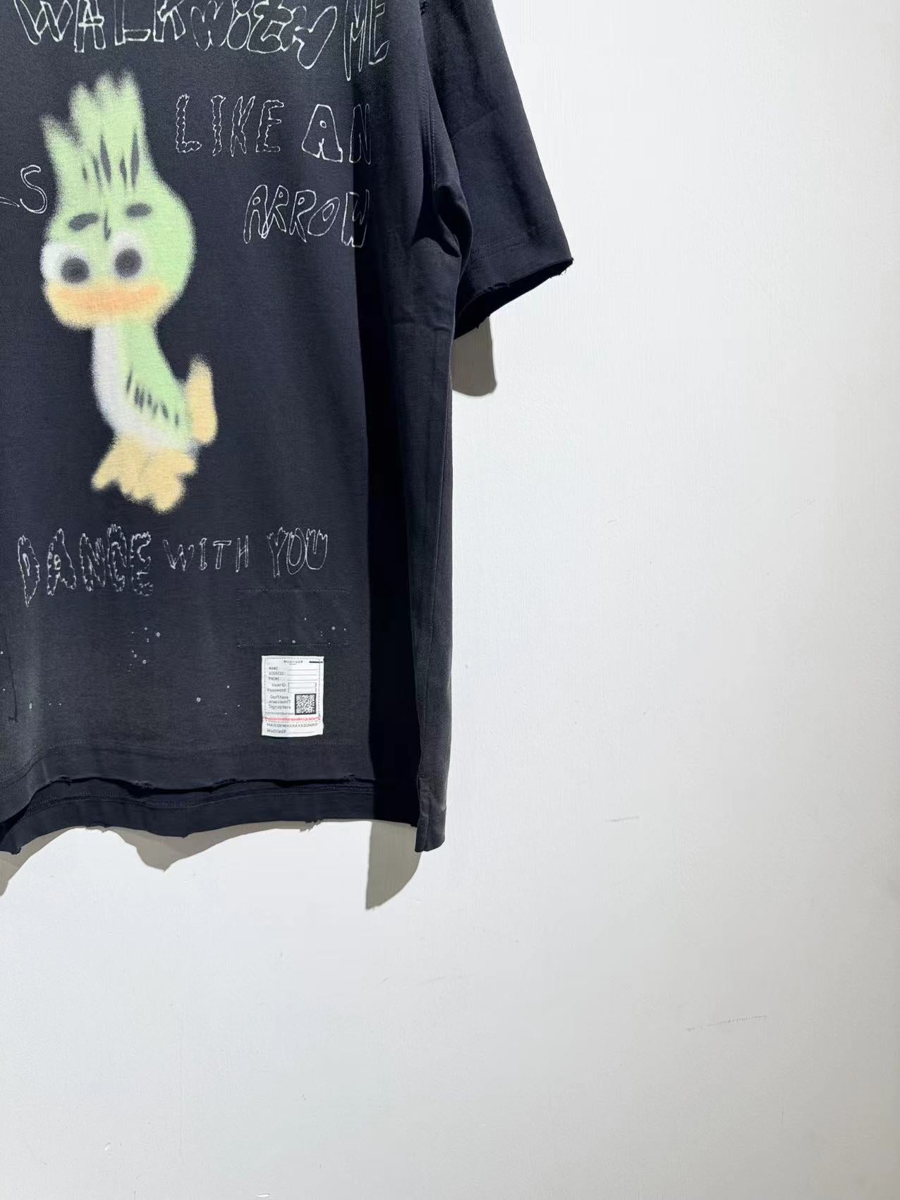 Maison Mihara Yasuhiro Distressed T-Shirt 'Black'