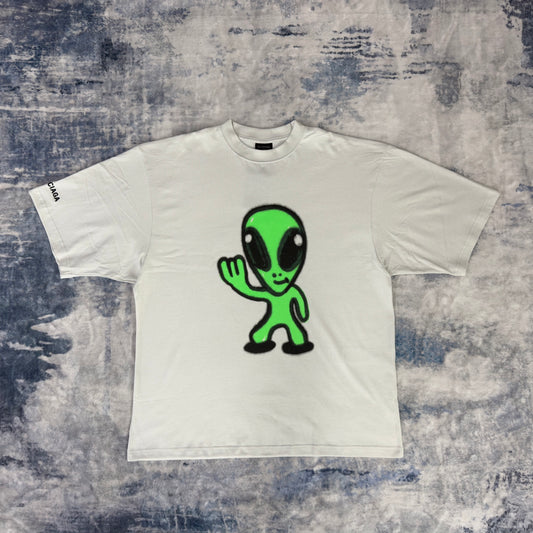 BB Hi There + Dripley T-shirt Medium Fit in Dirty White