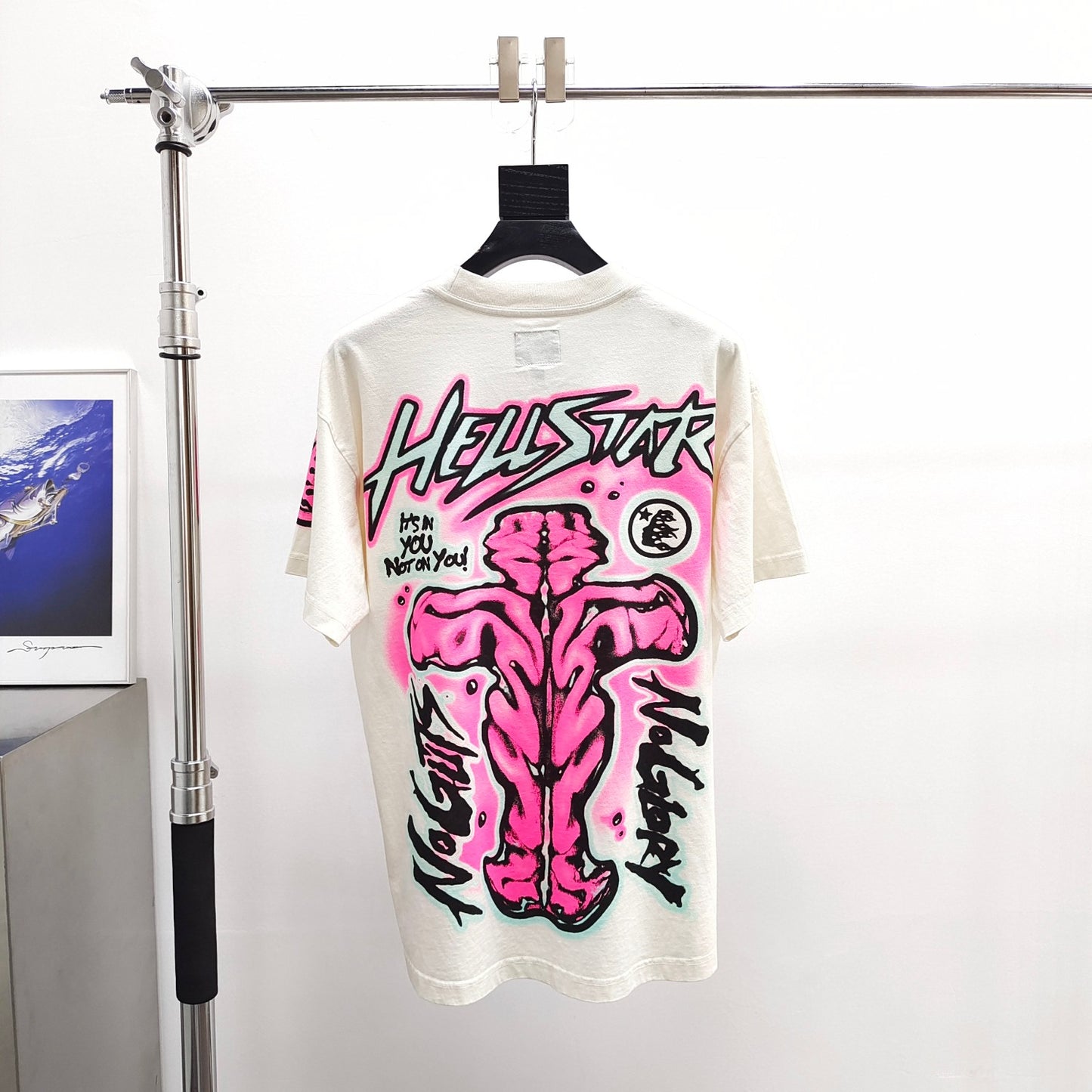 Hellstar No Guts No Glory T-Shirt 'White/Pink'