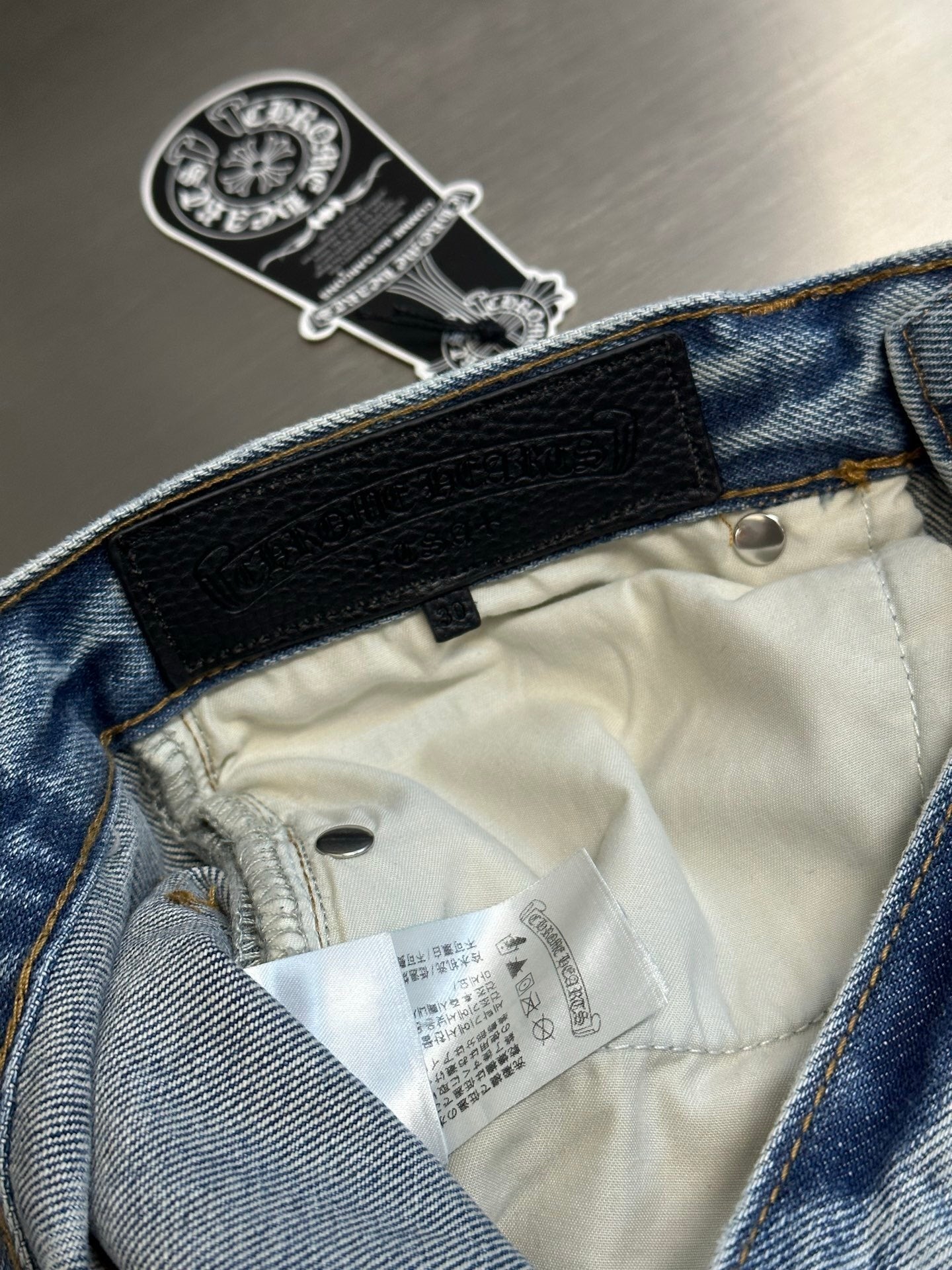 Chrome Hearts Levi Denim Cross Jean Pants