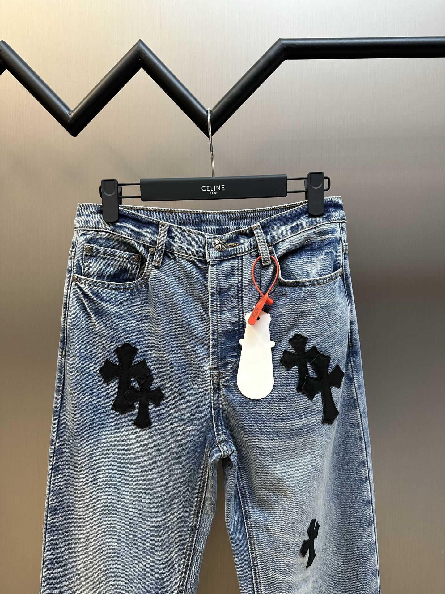 Chrome Hearts Levi Denim Cross Jean Pants