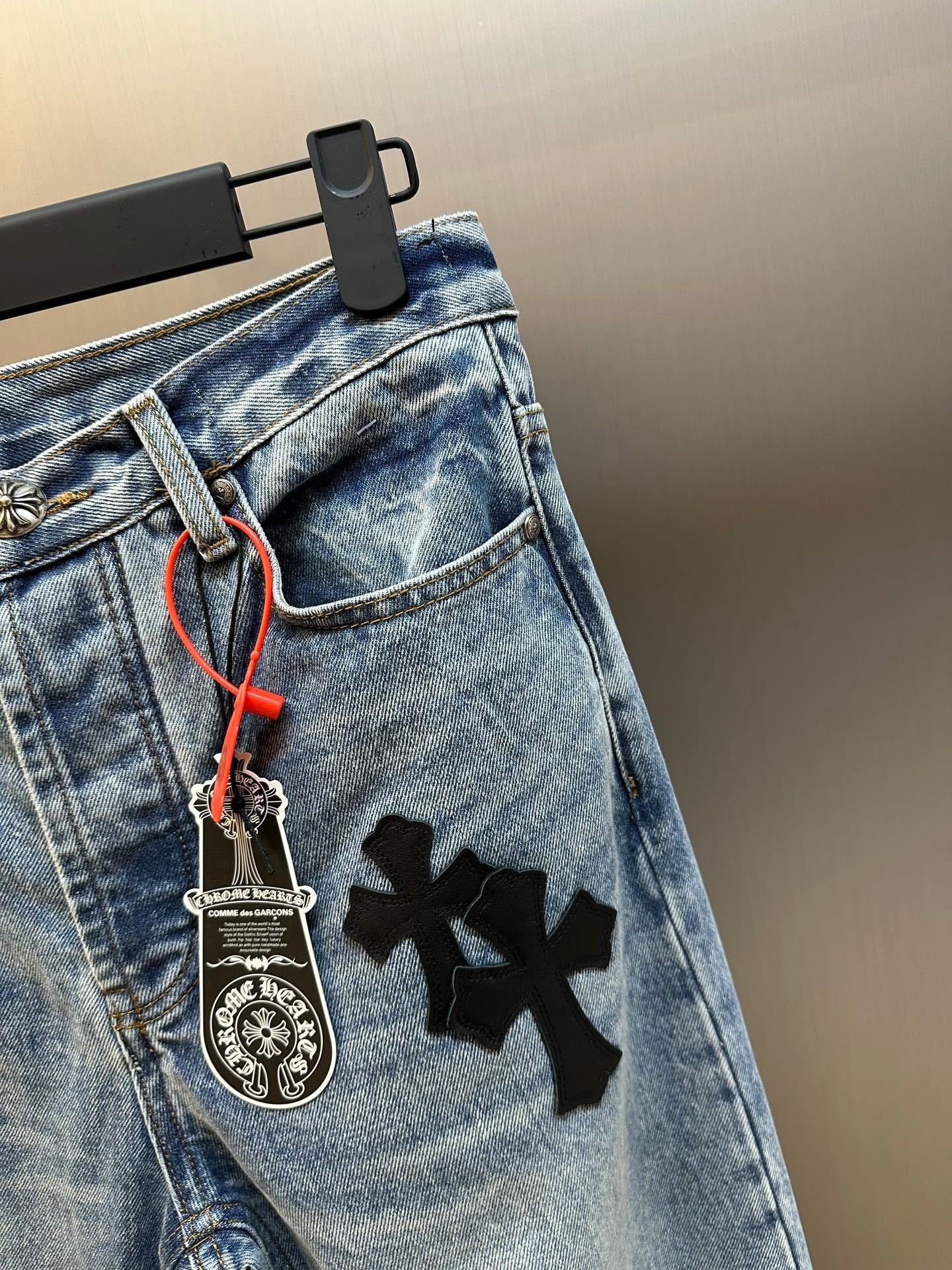 Chrome Hearts Levi Denim Cross Jean Pants