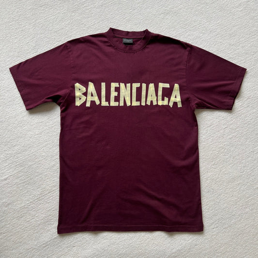 BALENCIAGA TAPE TYPE T-SHIRT DARK RED