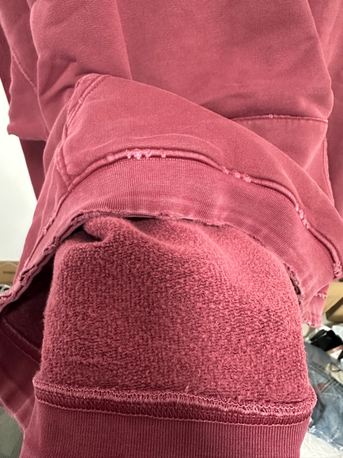 Enfants Riches Déprimés Thrashed Logo Hoodie 'Worn Burgundy/Black'