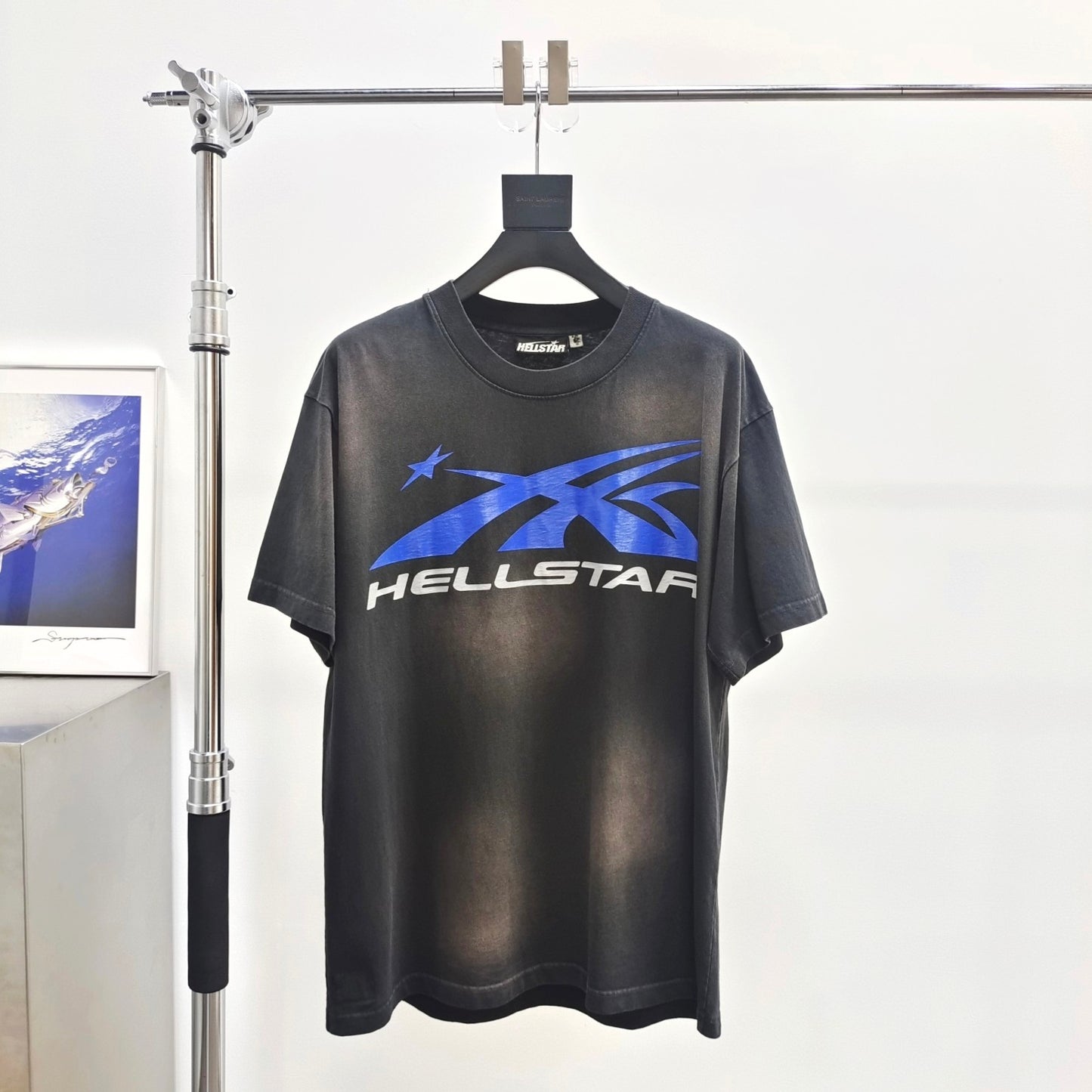 Hellstar Gel Sport Logo (Black/Blue) T-shirt