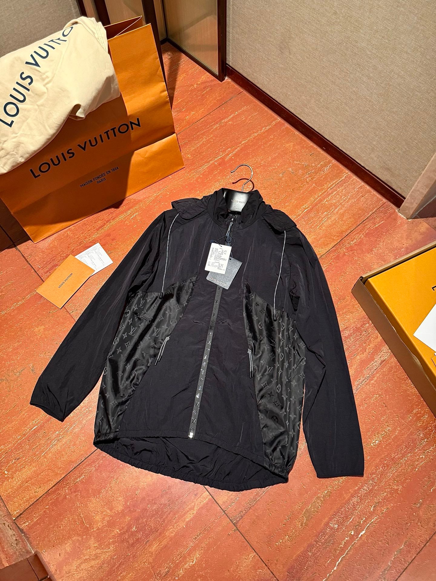 LV Monogram Accent Zip-Up Jacket 1AHGCD