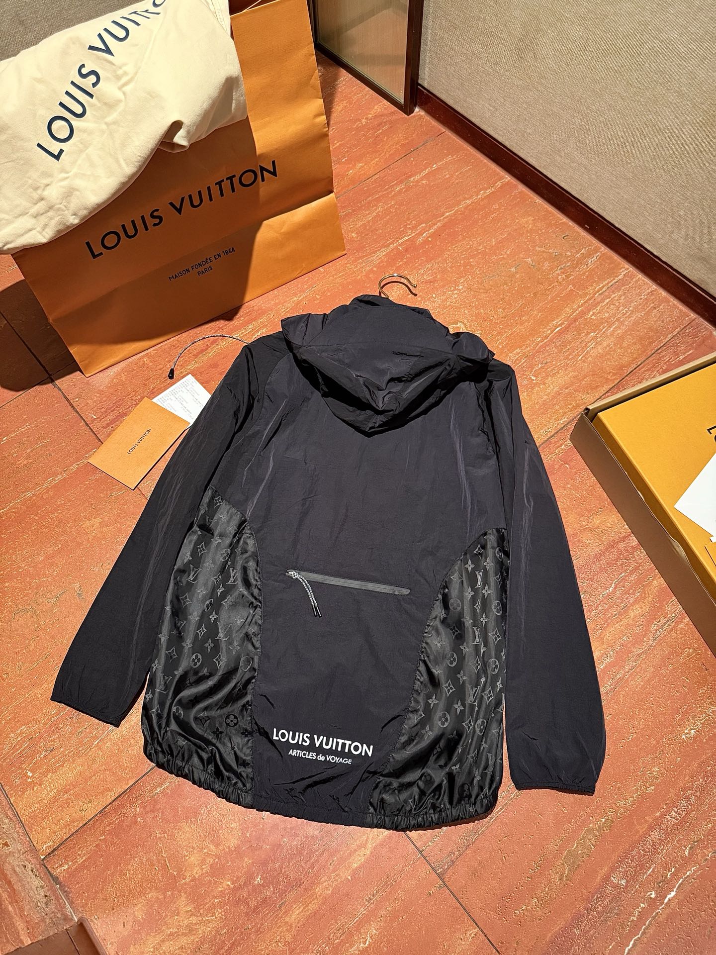 LV Monogram Accent Zip-Up Jacket 1AHGCD