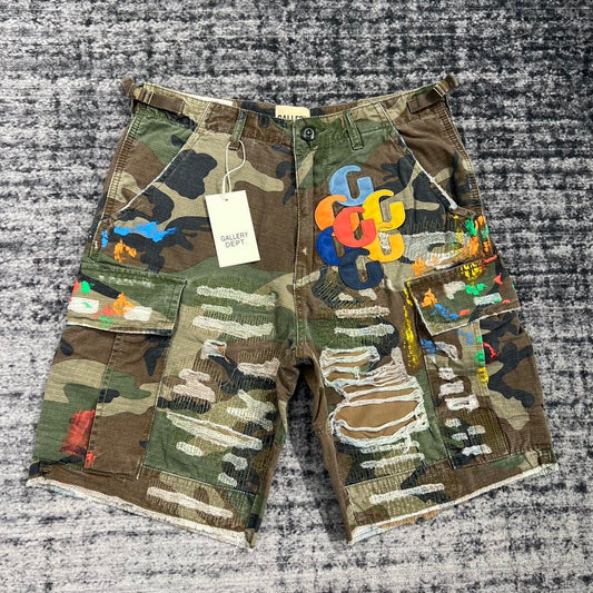 Gallery Dept. G patch camo shorts
