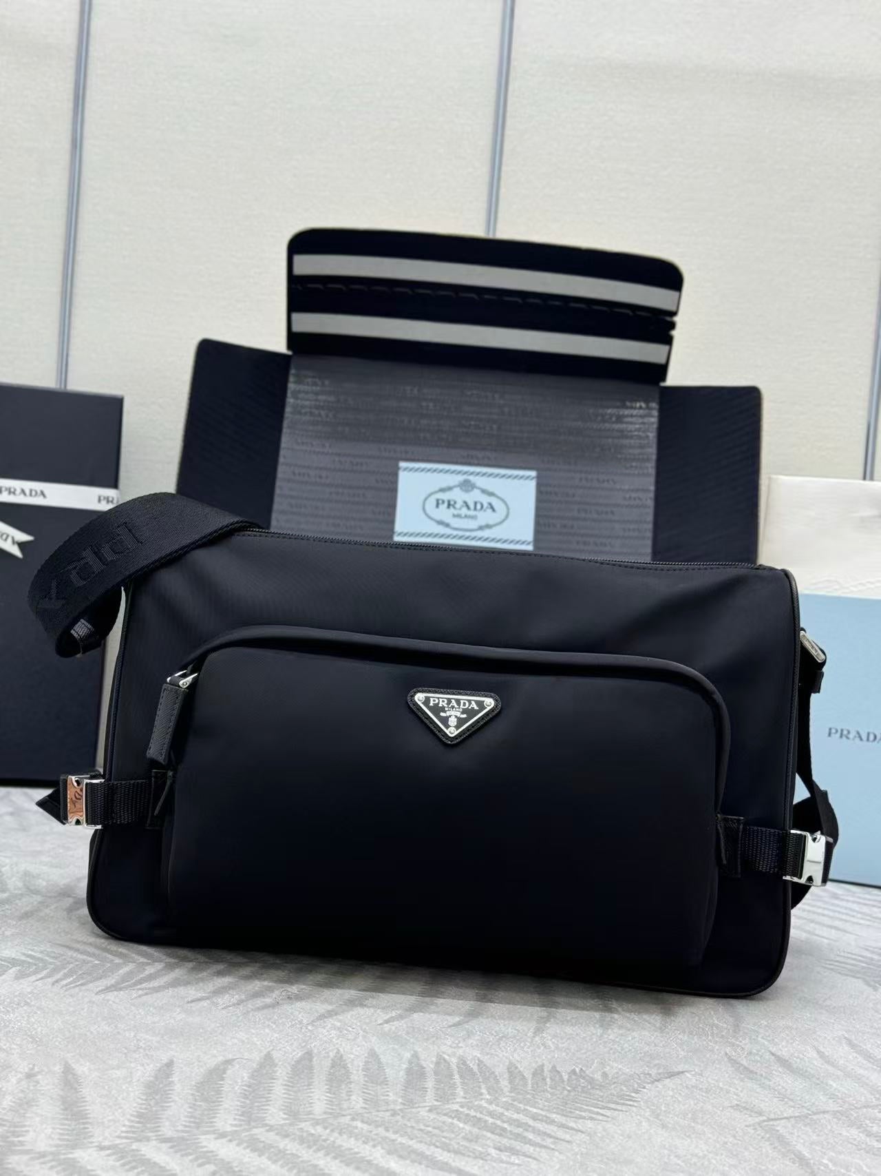 Prada Medium Re-Nylon and Saffiano leather shoulder bag