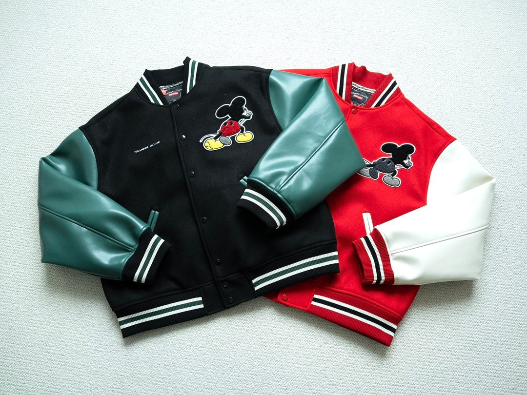 SUP x Number (N)Ine x Mickey Mouse Varsity Jacket