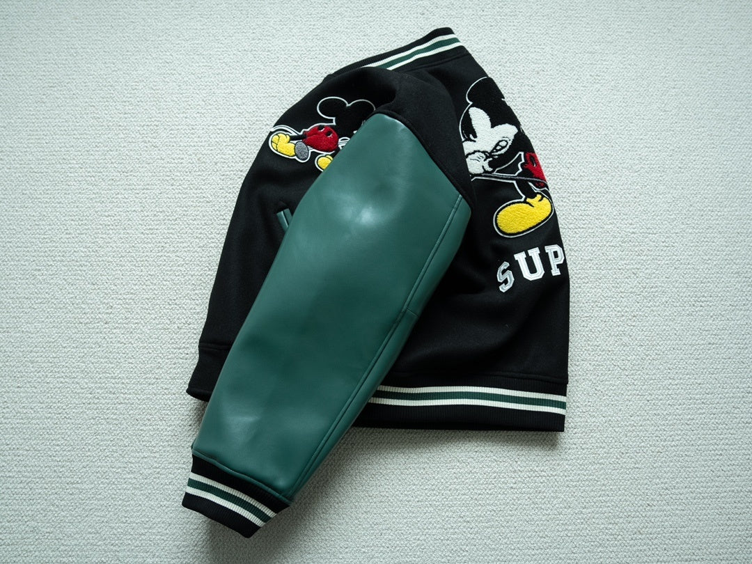 SUP x Number (N)Ine x Mickey Mouse Varsity Jacket