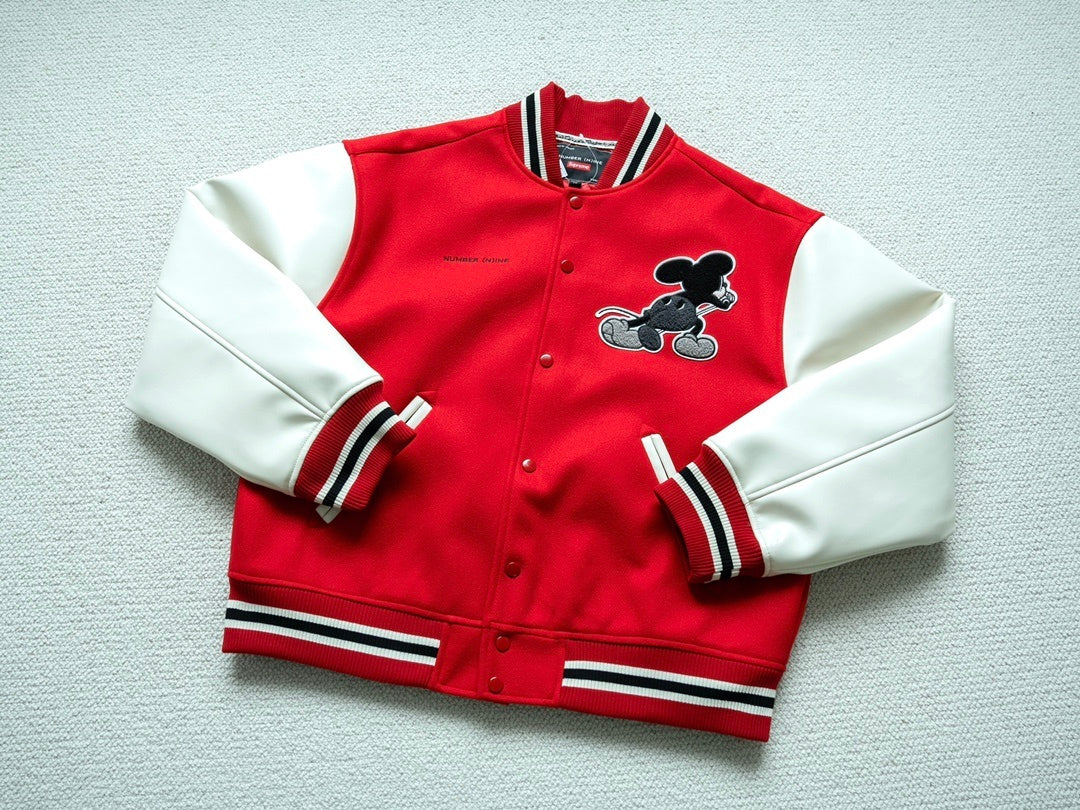 SUP x Number (N)Ine x Mickey Mouse Varsity Jacket