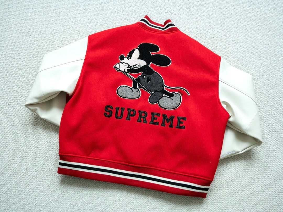 SUP x Number (N)Ine x Mickey Mouse Varsity Jacket