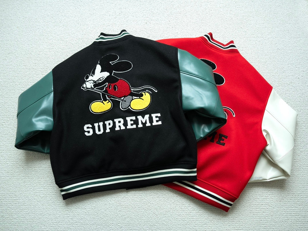 SUP x Number (N)Ine x Mickey Mouse Varsity Jacket