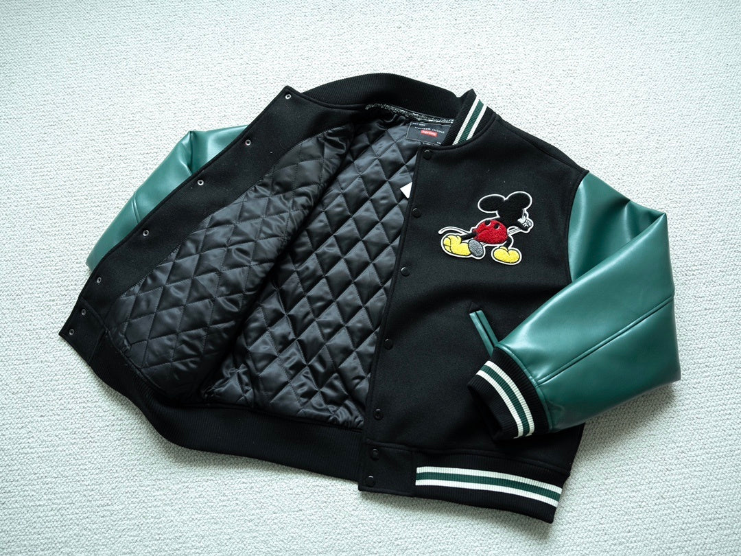 SUP x Number (N)Ine x Mickey Mouse Varsity Jacket