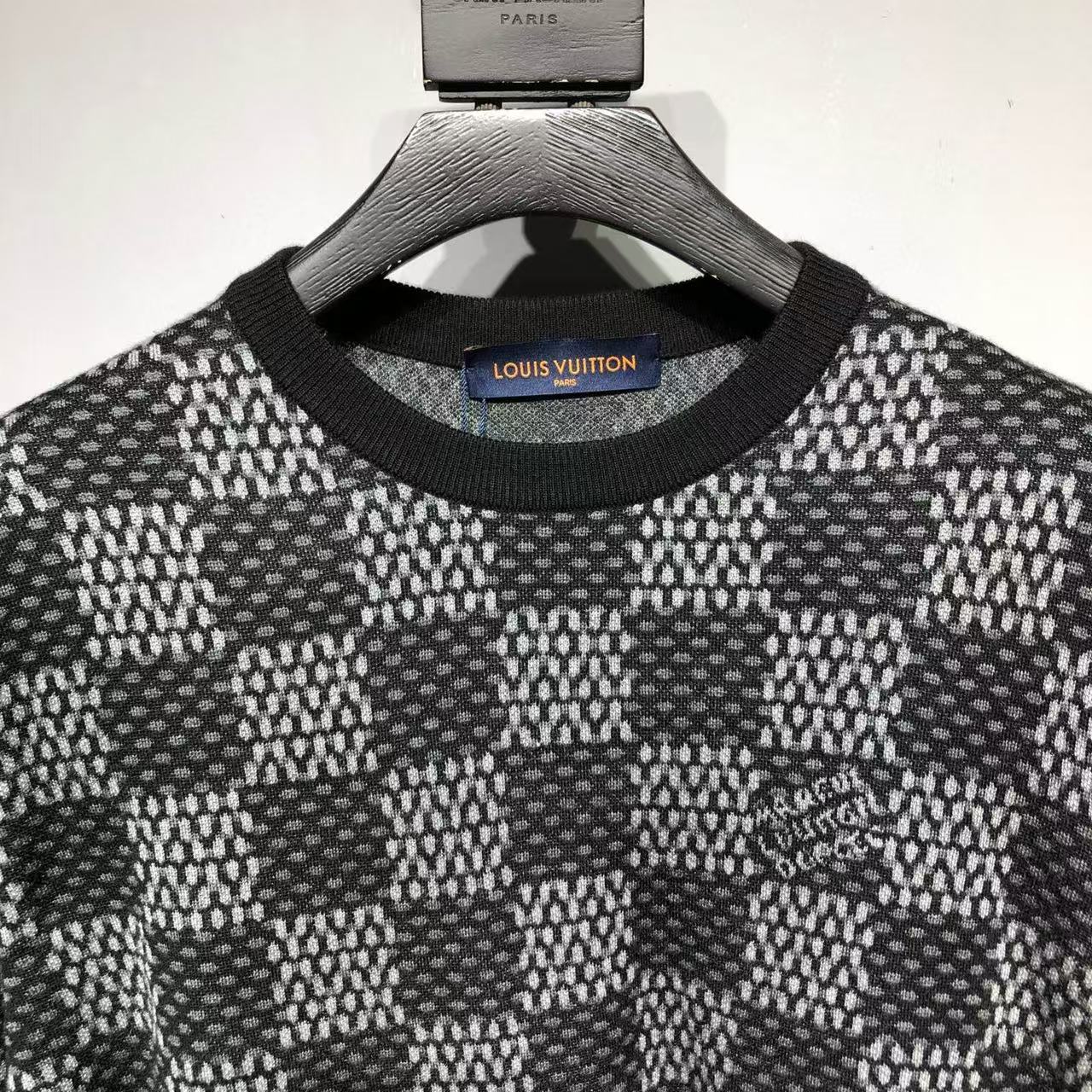 LV Damier wool sweatshirt grey