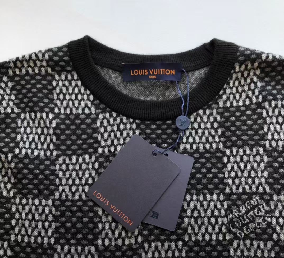 LV Damier wool sweatshirt grey