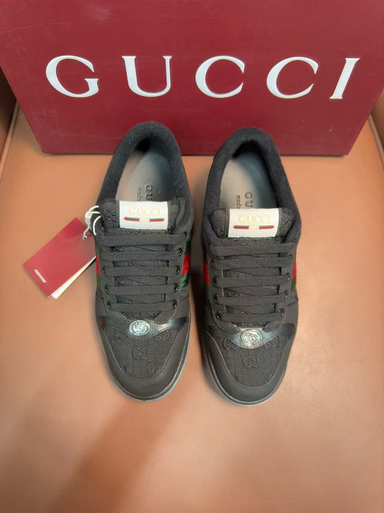 GG Men's GG Screener sneaker Black canvas