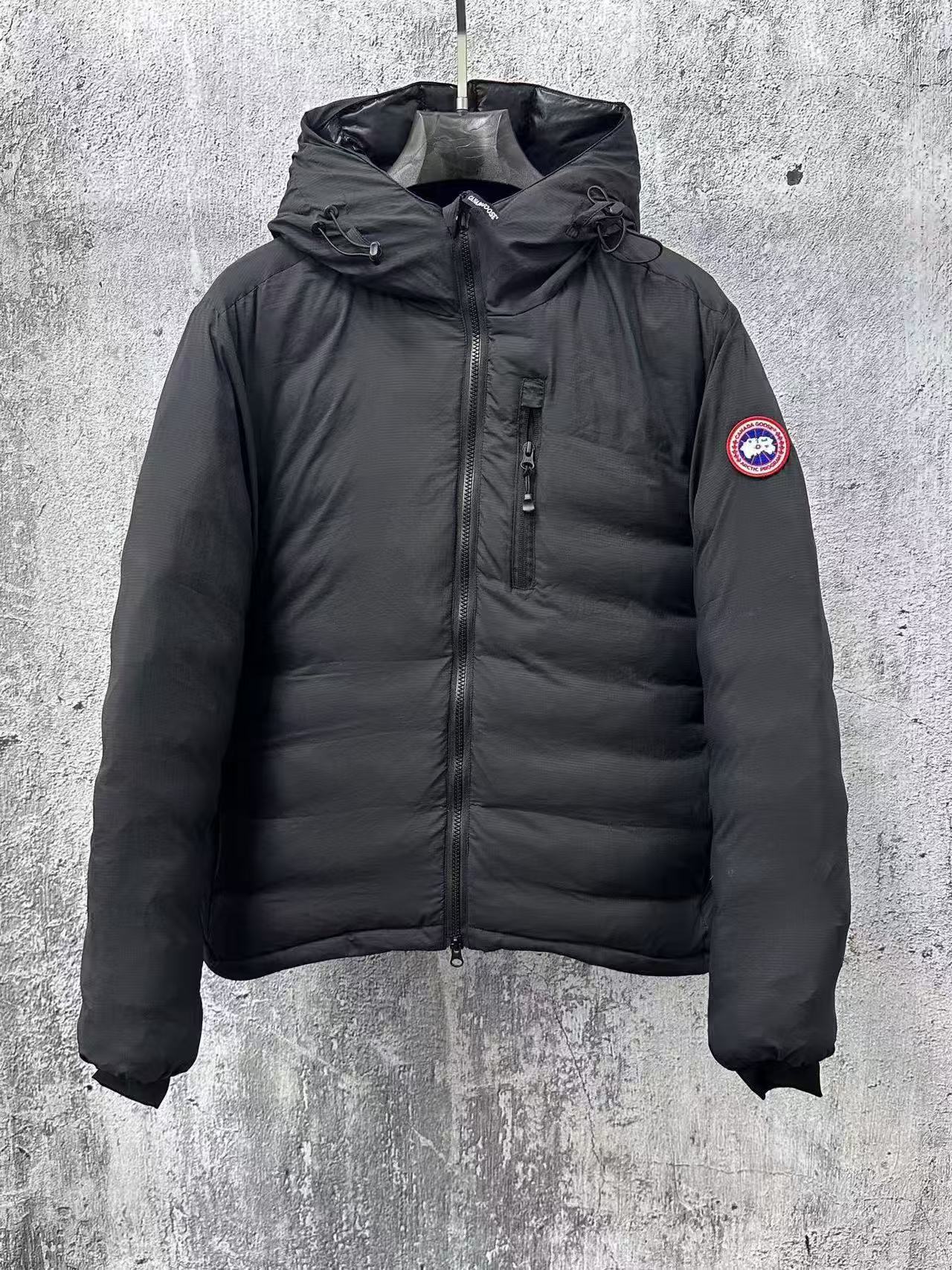 Canada Goose black hooded light jacket