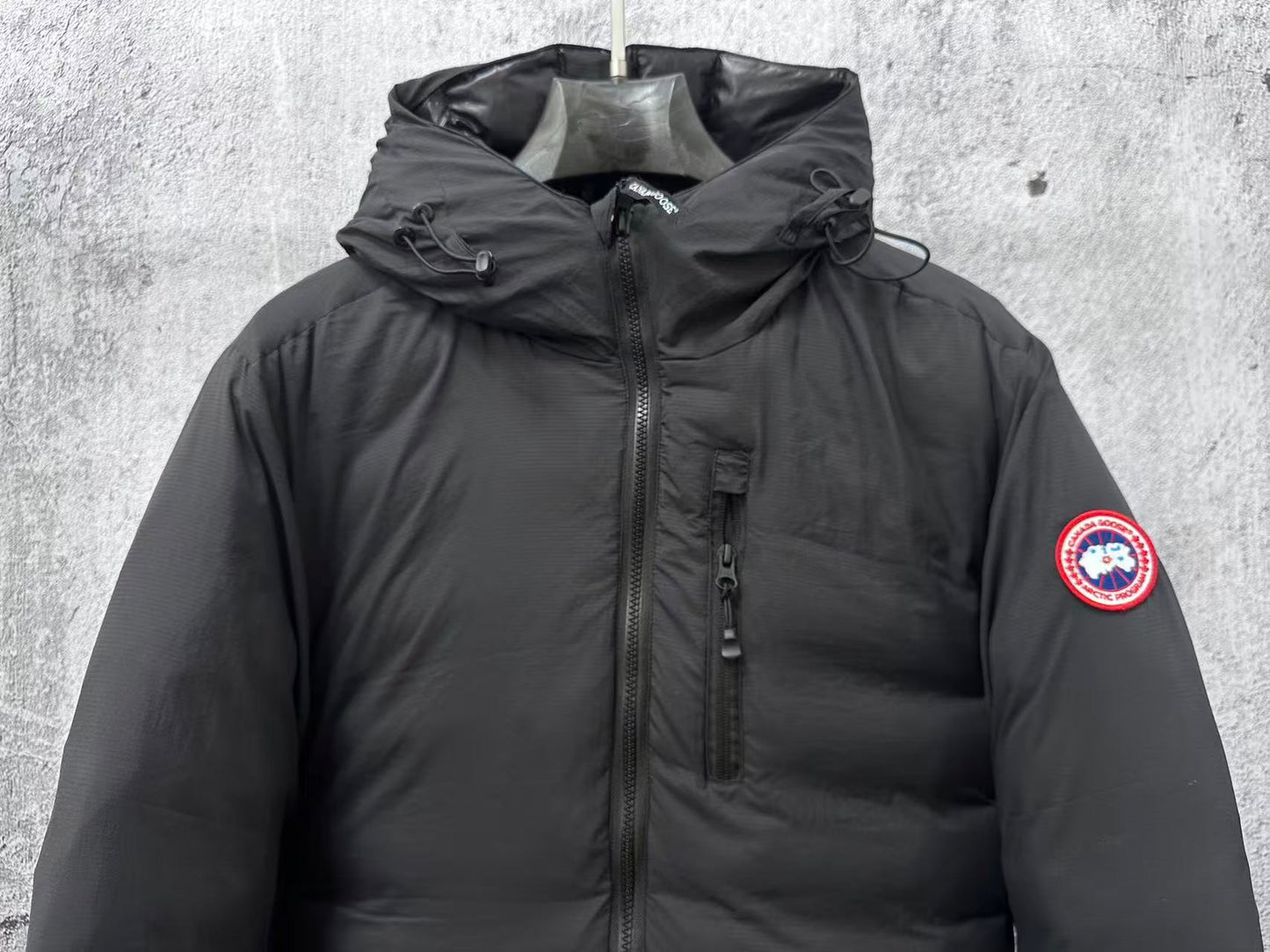 Canada Goose black hooded light jacket