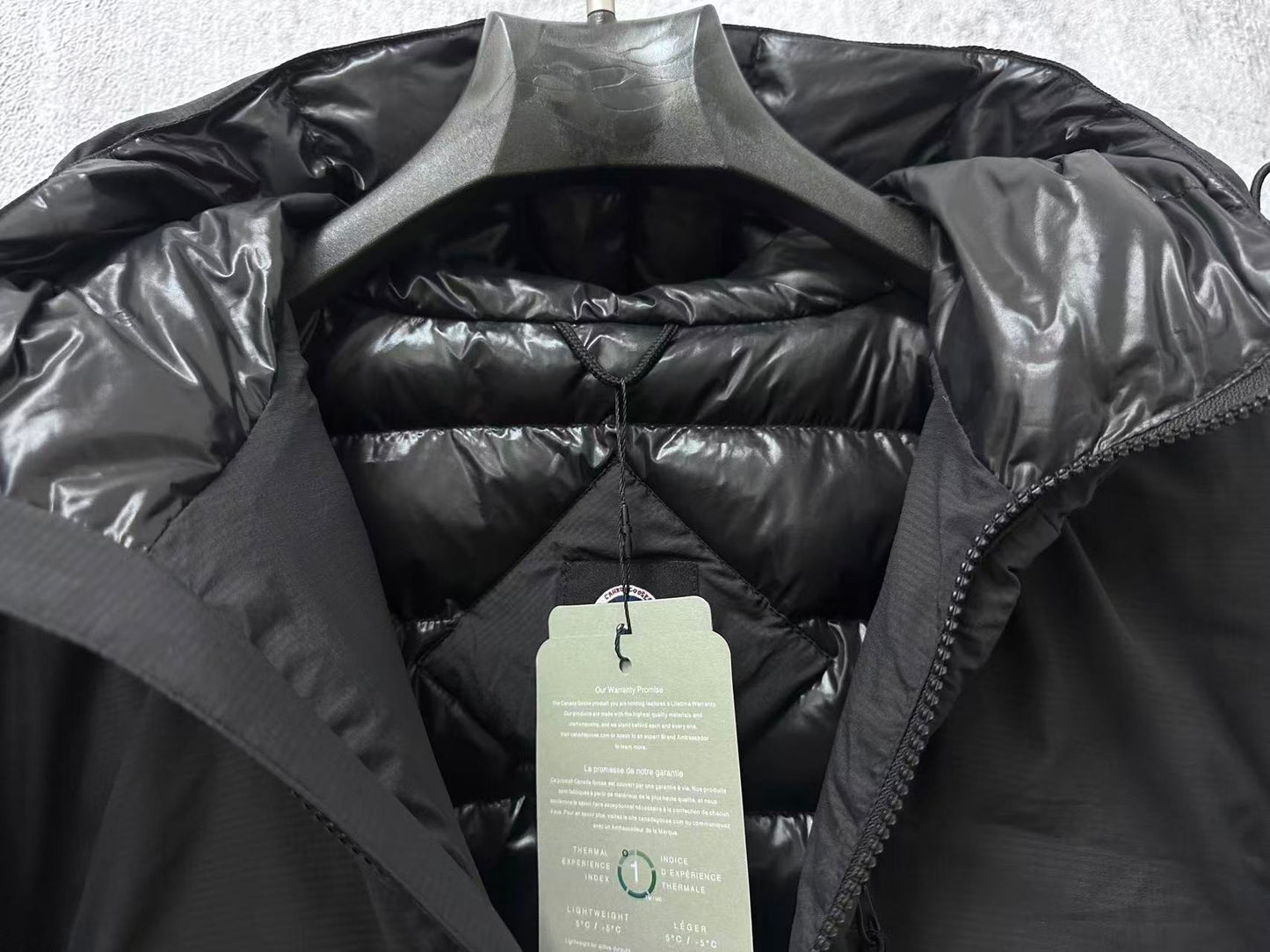 Canada Goose black hooded light jacket
