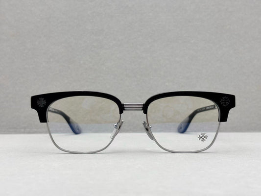 Chrome Hearts Bonennoisseur II Black Brushed Silver Eye Glass Frame