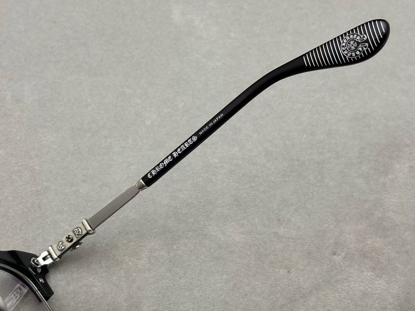 Chrome Hearts Bonennoisseur II Black Brushed Silver Eye Glass Frame