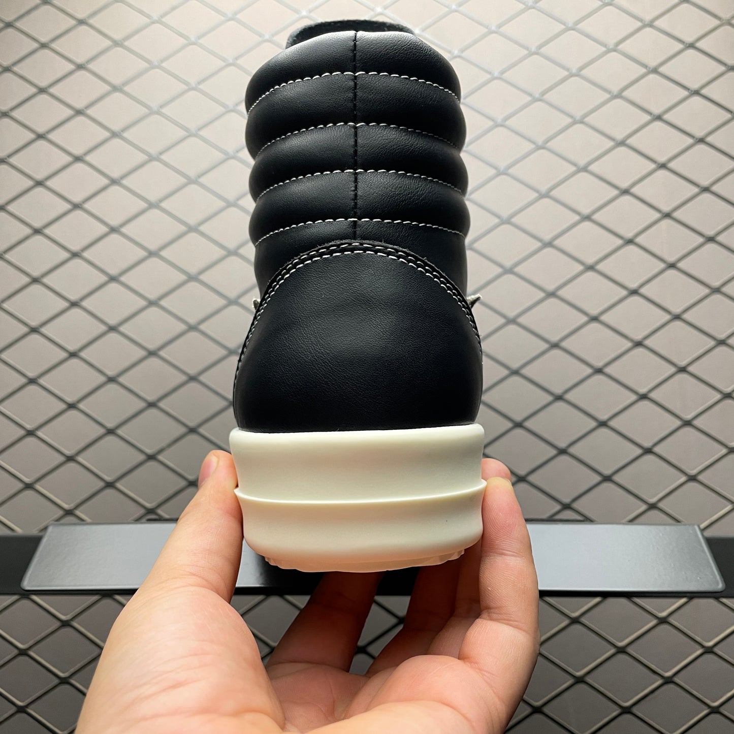 Rick Owens black Hollywood high top sneakers