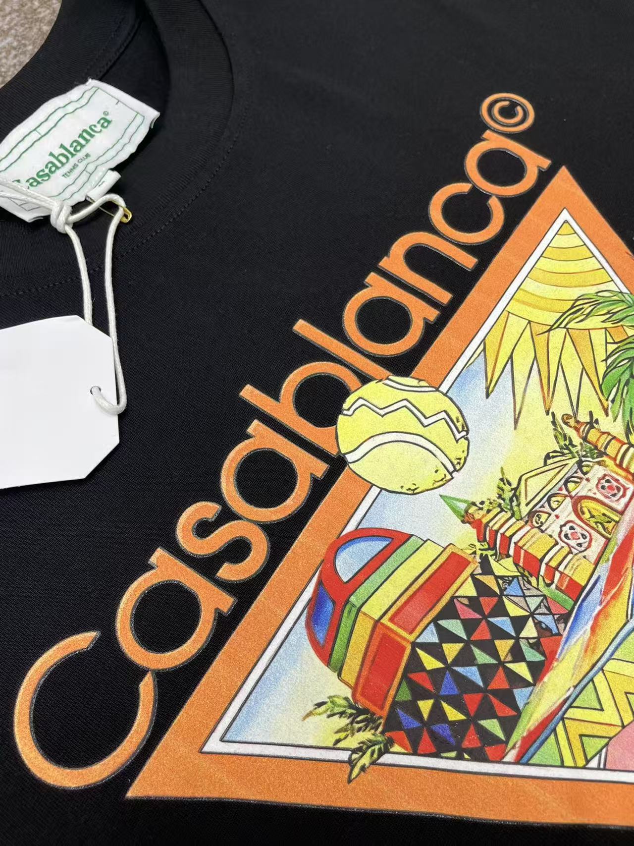 Casablanca Afro Cubism Tennis Club Short Sleeve T‑Shirt