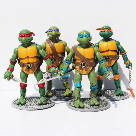 4pcs Teenage Mutant Ninja Turtle TMNT Action Collection 17cm