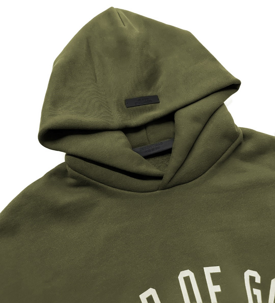 Fear of God Essentials SS24 Fleece hoodie olive