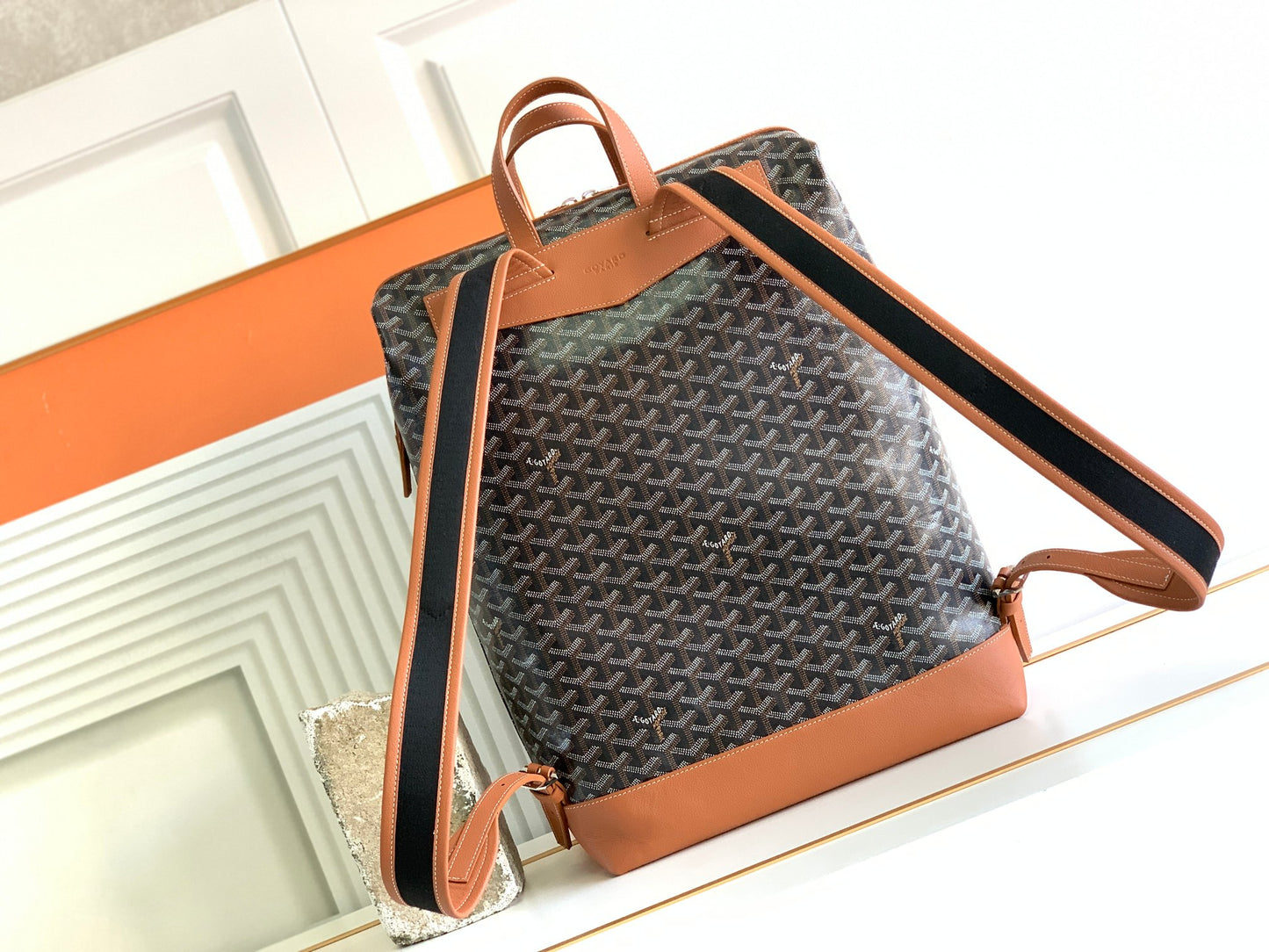 Goyard Cisalpin Backpack Black and Tan
