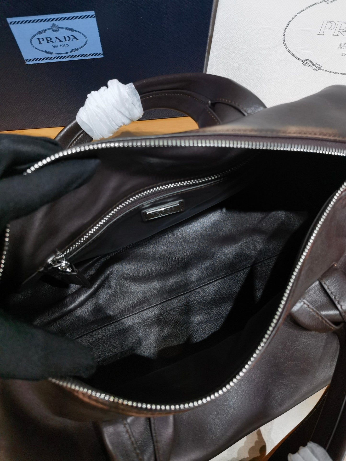 Prada Small nappa leather duffle bag
