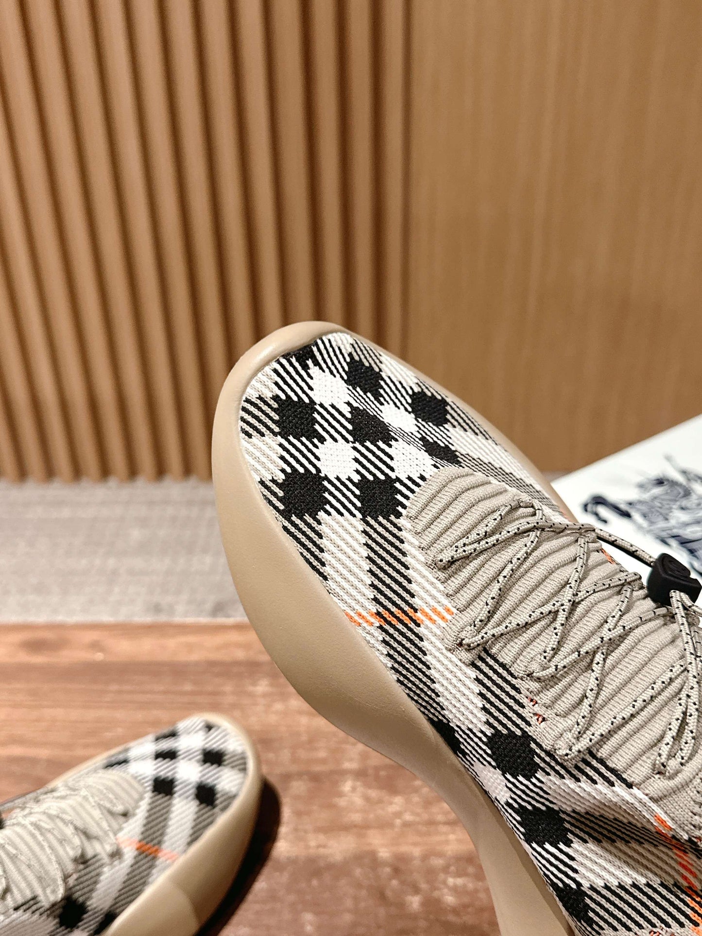 Burberry Check Knit Neptune Sneakers