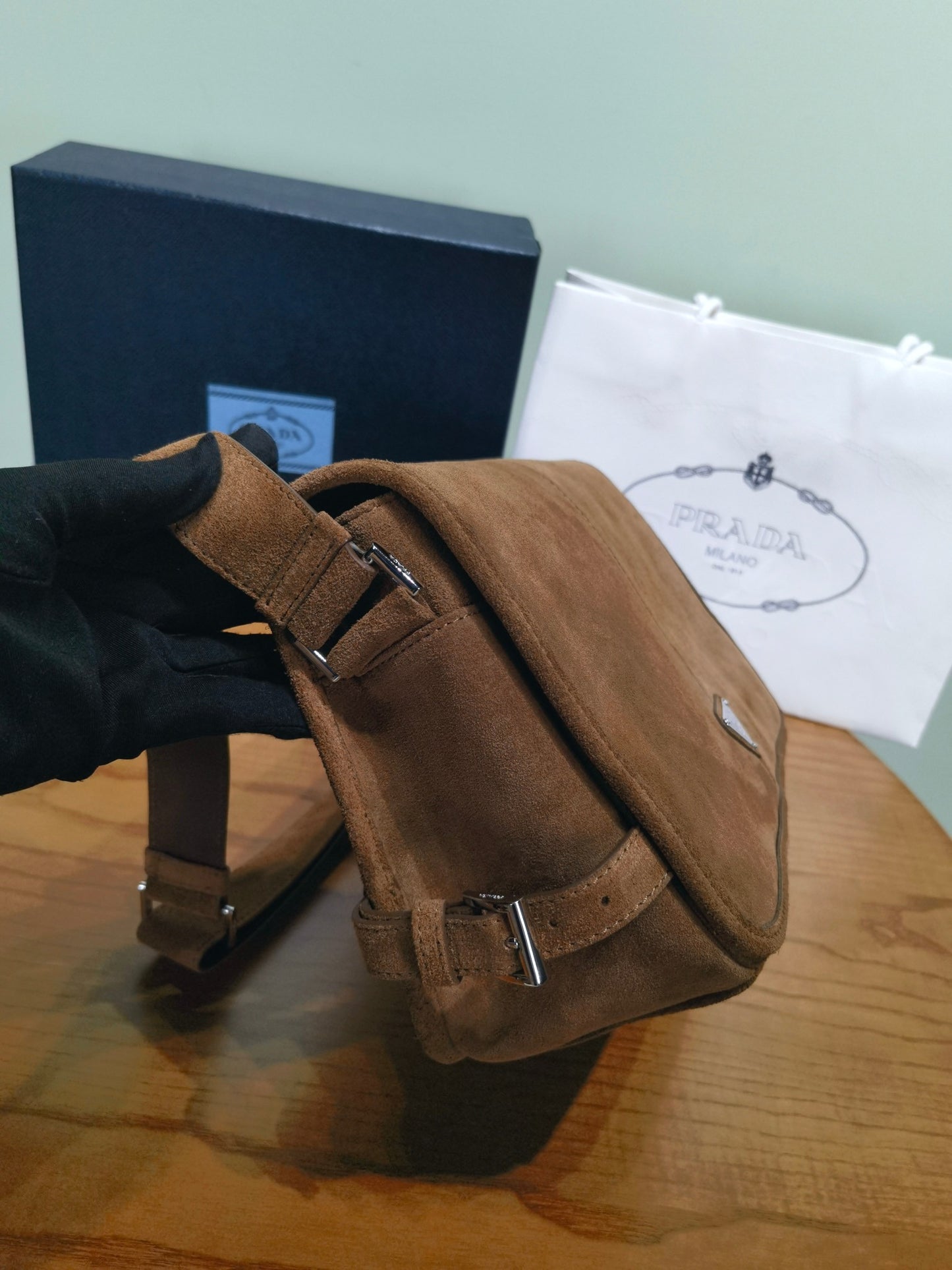 Prada Suede shoulder bag