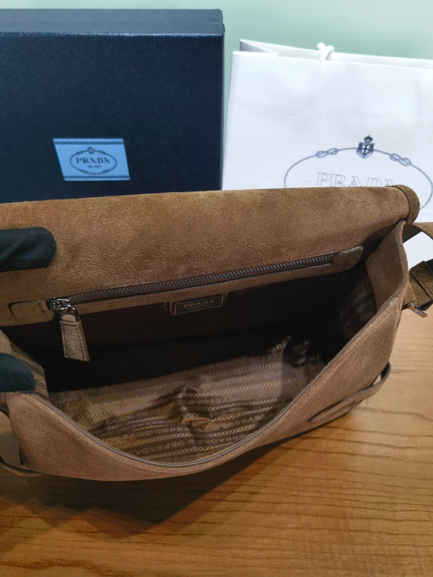 Prada Suede shoulder bag