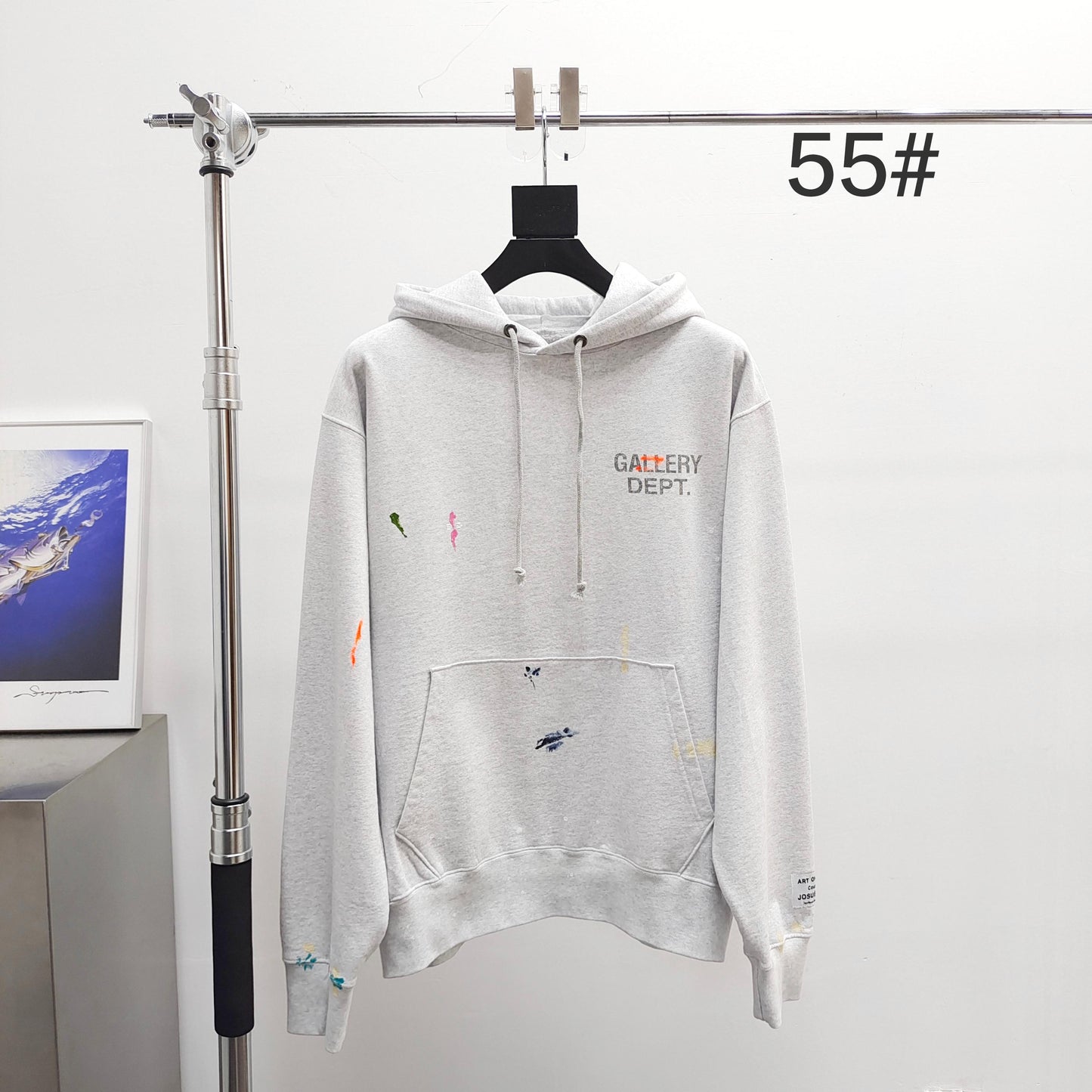 Gallery Dept. GD Paint Logo Hoodie 'Light Heather'